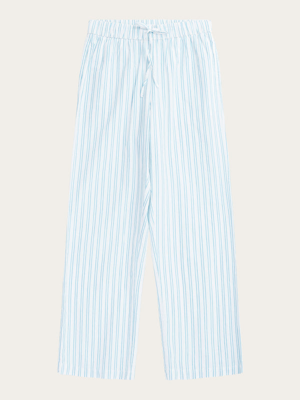 KnowledgeCotton Apparel - WMN Pyjama set - GOTS/Vegan Homewear 8021 Blue stripe