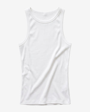 KnowledgeCotton Apparel - WMN Racer rib top T-shirts 1007 Star White