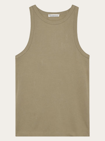 KnowledgeCotton Apparel - WMN Racer rib top T-shirts 1495 Twill