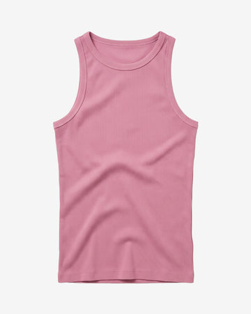 KnowledgeCotton Apparel - WMN Racer rib top T-shirts 1503 Orchid Haze
