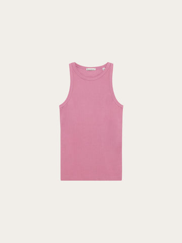 KnowledgeCotton Apparel - WMN Racer rib top T-shirts 1503 Orchid Haze