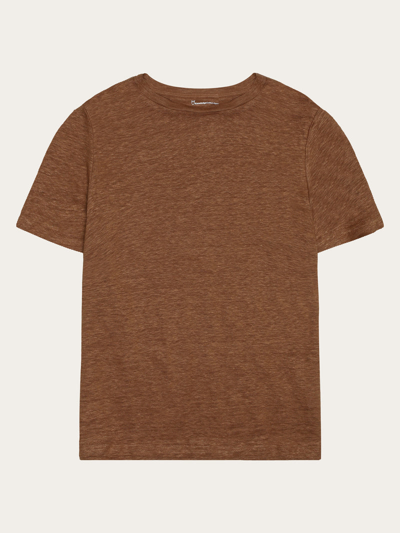 KnowledgeCotton Apparel - WMN Reg linen t-shirt T-shirts 1019 Tuffet