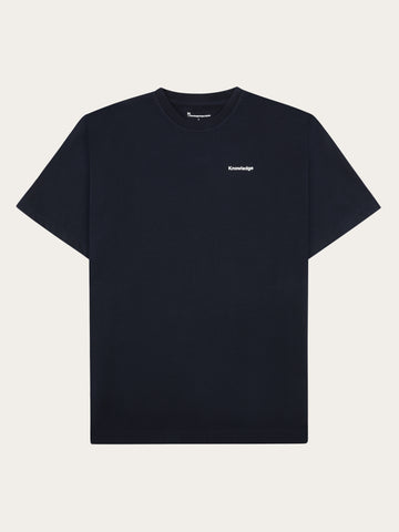 KnowledgeCotton Apparel - MEN Regenerative Organic Cotton Back Print T-Shirt GOTS T-shirts 1412 Night Sky