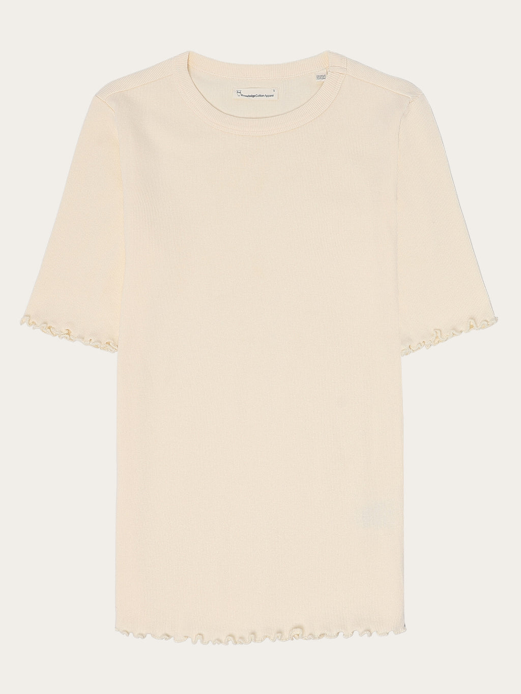 【日本入手困難】Cropped cotton fleece T-shirt Regenerative Organic Cotton Chest Embroidery T-Shirt - GOTS