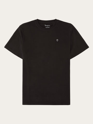 KnowledgeCotton Apparel - MEN Regular fit Badge t-shirt T-shirts 1487 Chocolate Torte