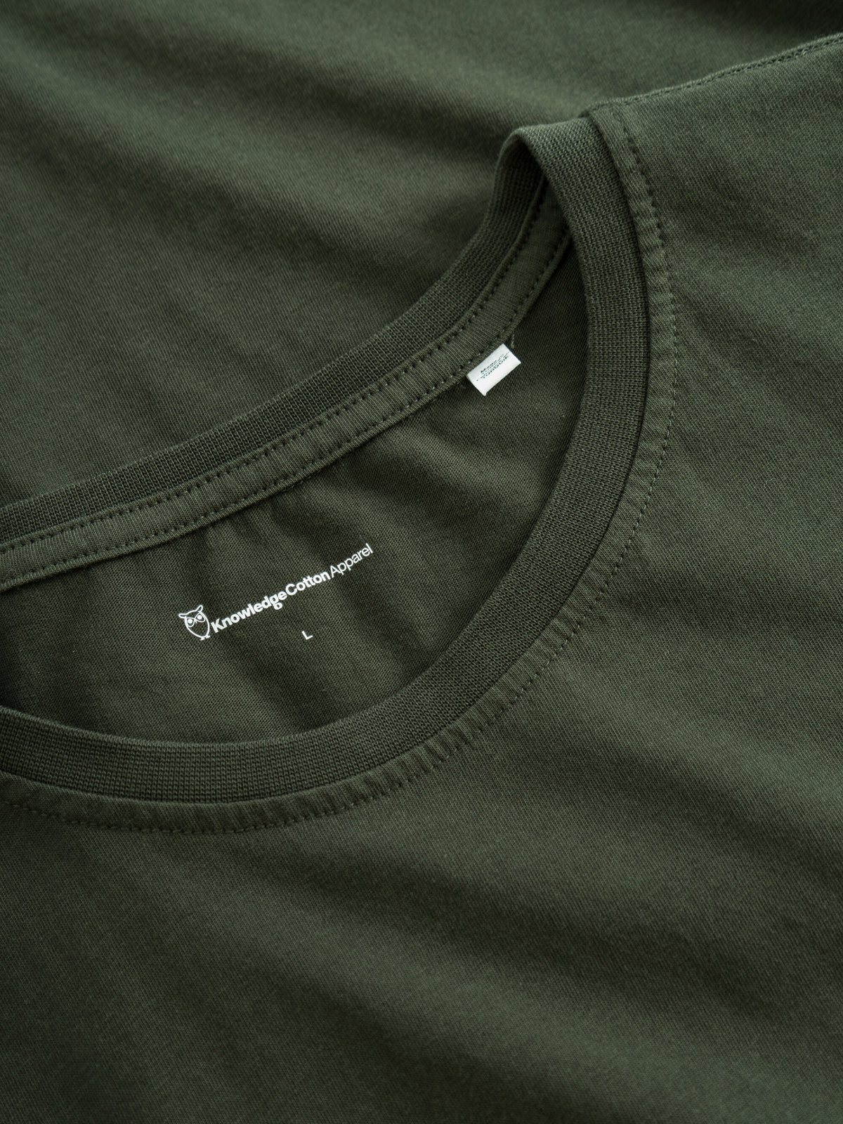 KnowledgeCotton Apparel - MEN Regular fit Basic tee T-shirts 1090 Forest Night