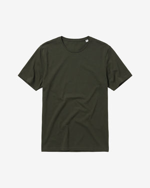 KnowledgeCotton Apparel - MEN Regular fit Basic tee T-shirts 1090 Forest Night