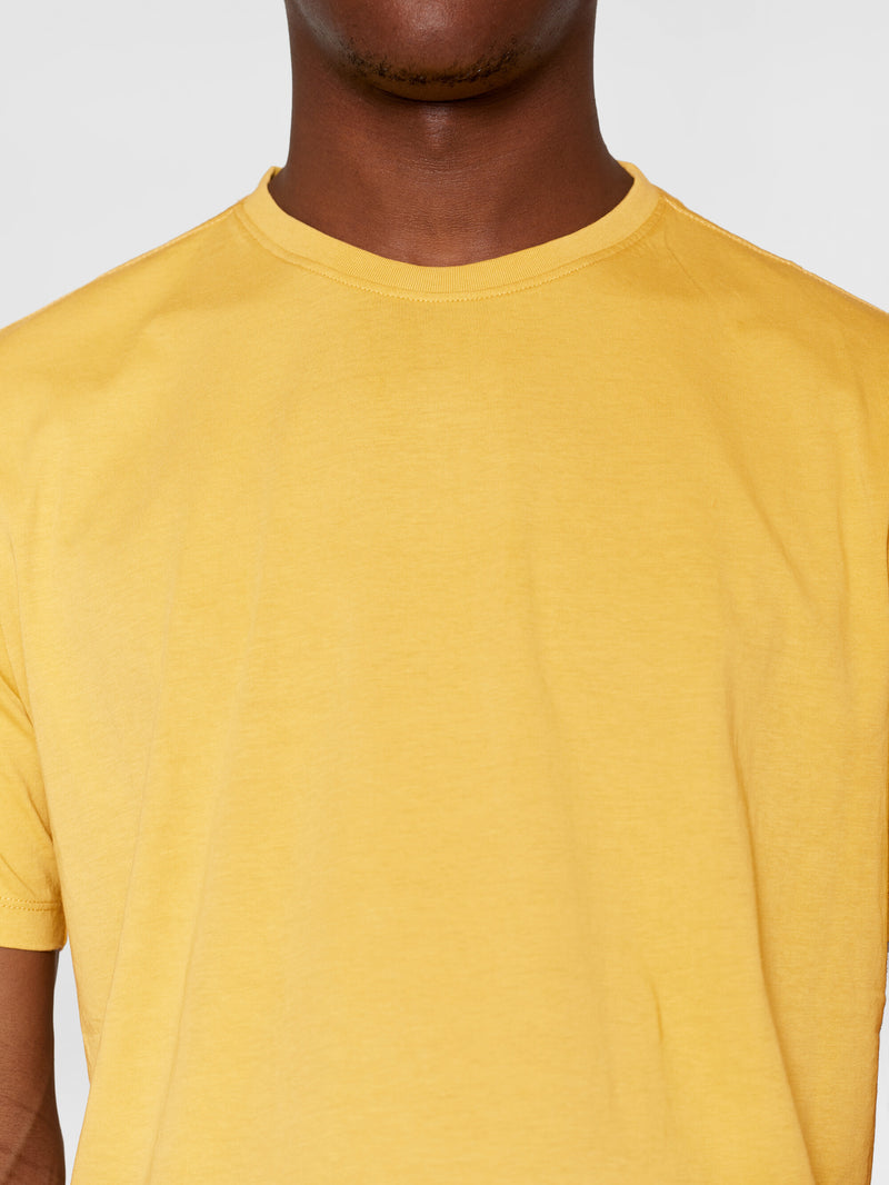 KnowledgeCotton Apparel - MEN Regular fit Basic tee T-shirts 1475 Olivenite