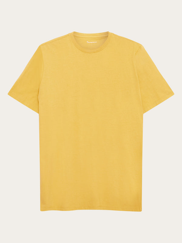 KnowledgeCotton Apparel - MEN Regular fit Basic tee T-shirts 1475 Olivenite