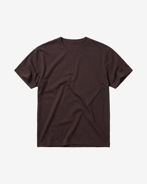KnowledgeCotton Apparel - MEN Regular fit Basic tee T-shirts 1487 Chocolate Torte