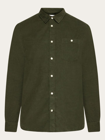 Buy Regular fit corduroy shirt Forrest Night from KnowledgeCotton Apparel
