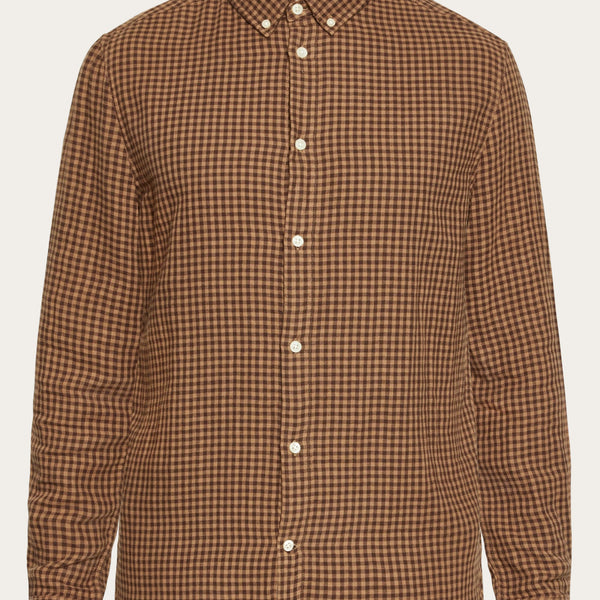 トップス I am dork big BD shirts brown check 01 I am dork