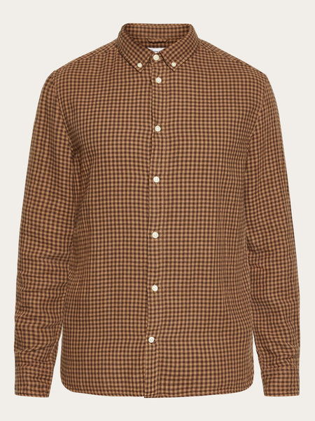 その他 TEN CHECK SHIRT XL BROWN Regular_fit_double_layer_check