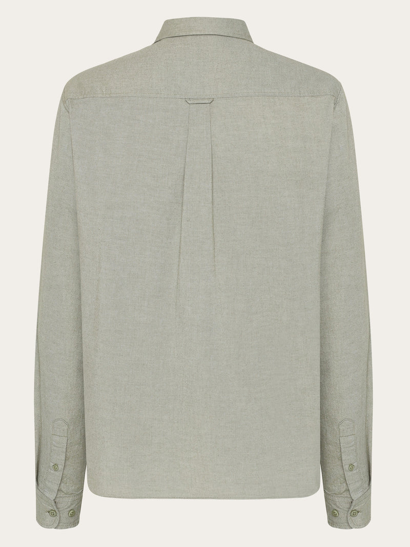 KnowledgeCotton Apparel - MEN Regular fit light twill shirt - GOTS/Vegan Shirts 1068 Burned Olive