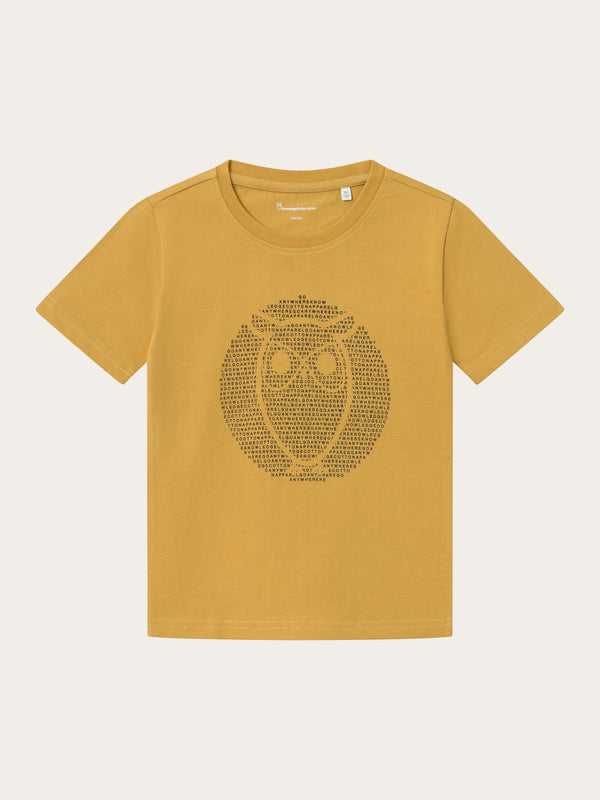 KnowledgeCotton Apparel - YOUNG Regular fit owl chest print T-shirts 1413 Tinsel