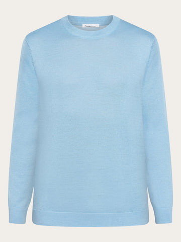 Buy Regular merino knit crew neck - RWS - Dark Grey Melange