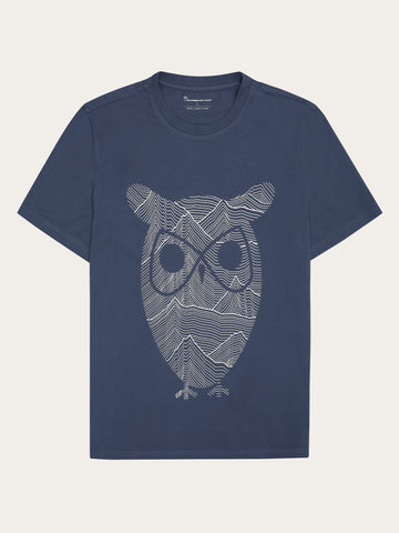 OWT. Independent Publishing Tシャツ 2XL Regular single jersey mountain owl printed t-shirt