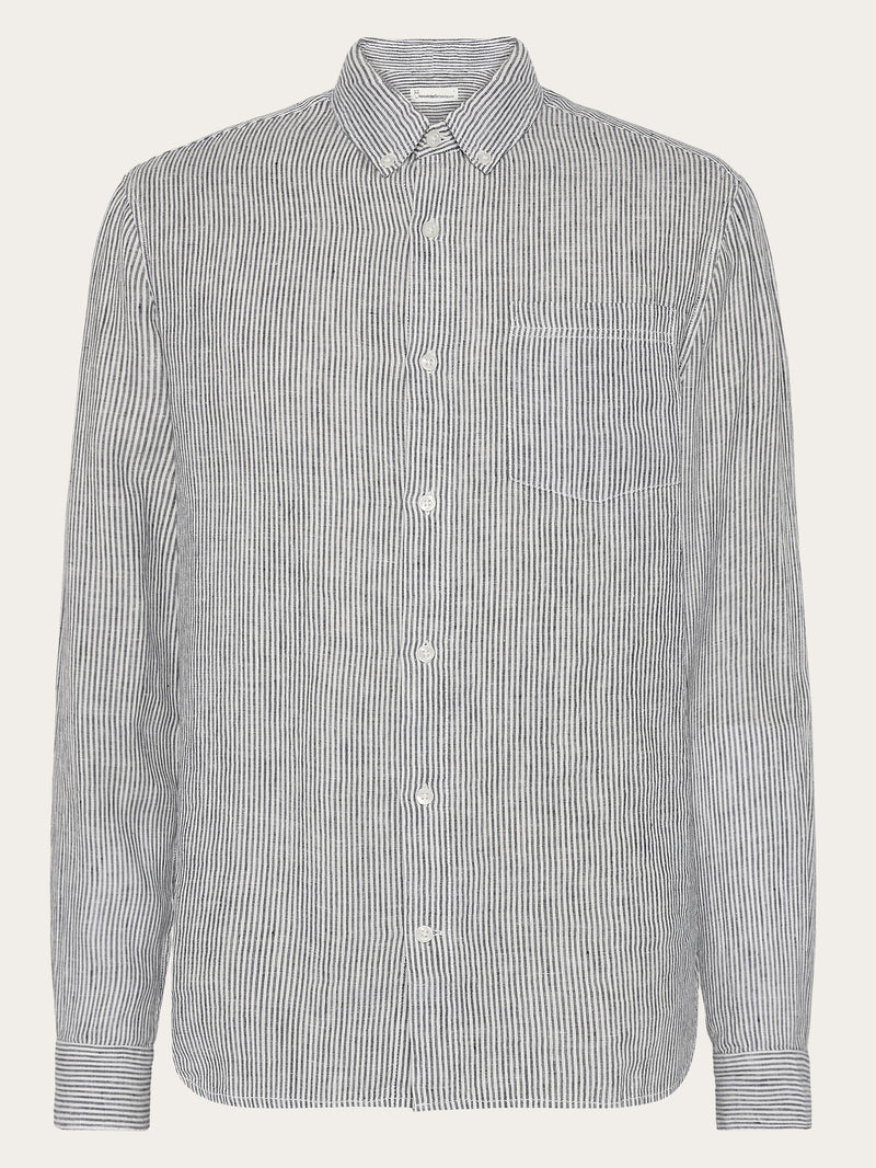 Linen stripe shirt Total Eclipse