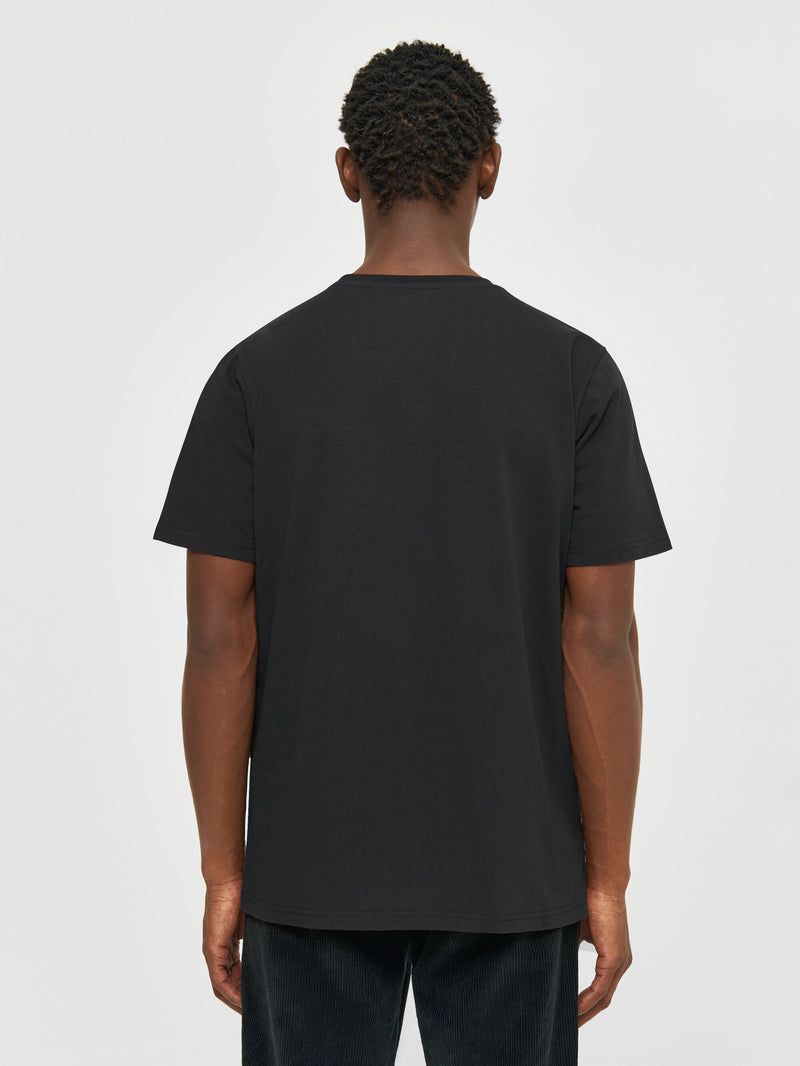 Regular trademark chest print t-shirt - Black Jet