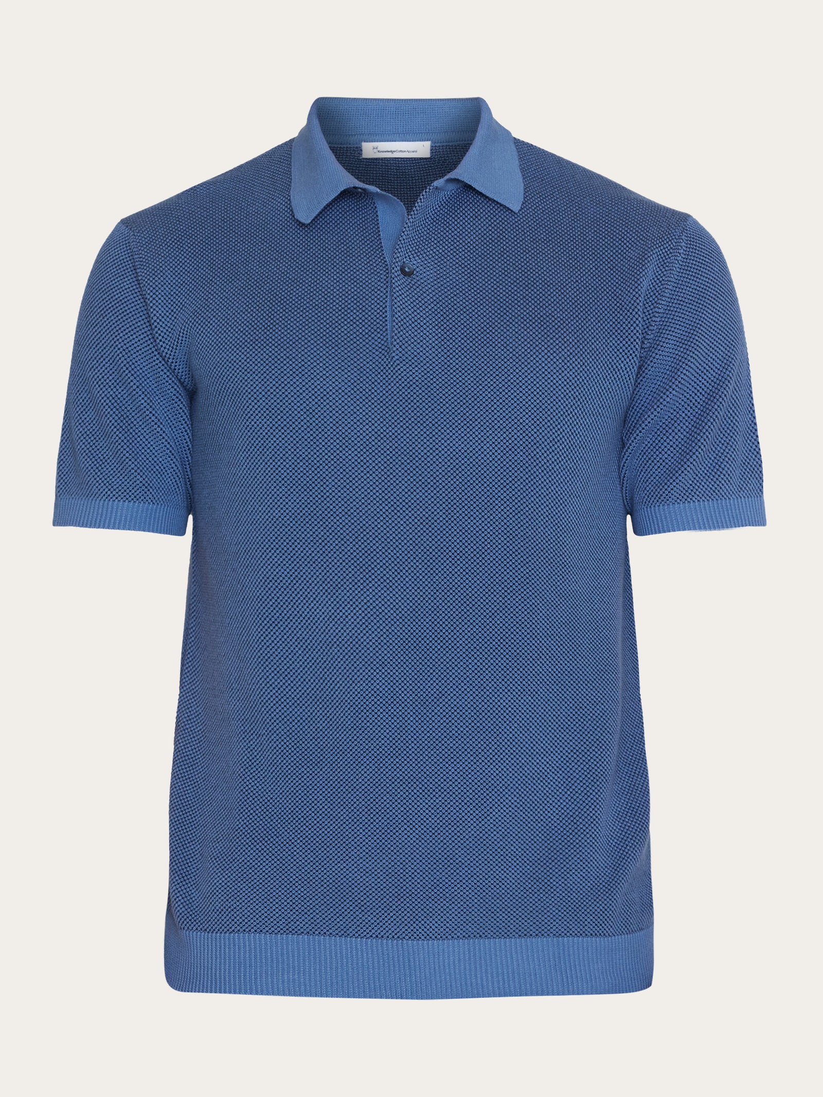 トップス EVCON COTTON KNIT S/S POLO/NAVY Knit Polo Shirt - Eton