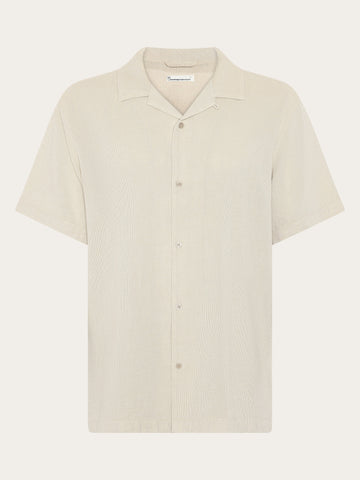 KnowledgeCotton Apparel - MEN Relaxed short sleeve shirt Shirts 1495 Twill