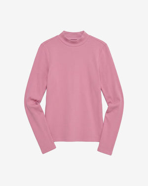 KnowledgeCotton Apparel - WMN Rib high neck LS Long Sleeves 1503 Orchid Haze