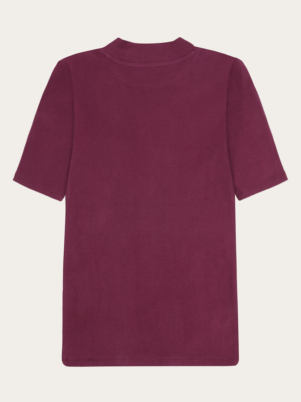 KnowledgeCotton Apparel - WMN Rib high neck short sleeve T-shirts 1281 Fig