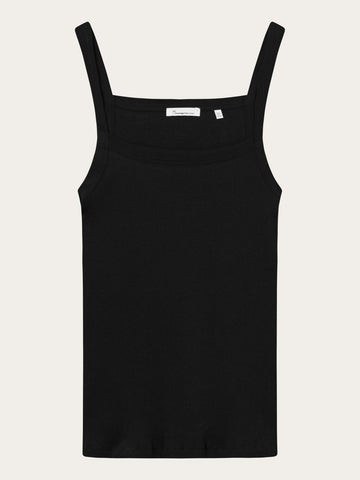 最終価格　BASERANGE Loch Top-Cotton Rib-Black 最終価格 BASERANGE Loch Top-Cotton Rib-Black