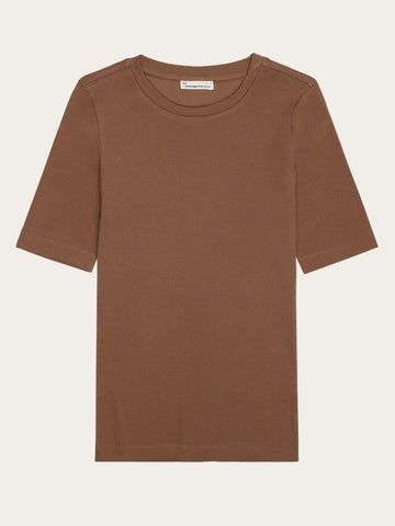 KnowledgeCotton Apparel - WMN Rib t-shirt T-shirts 1019 Tuffet