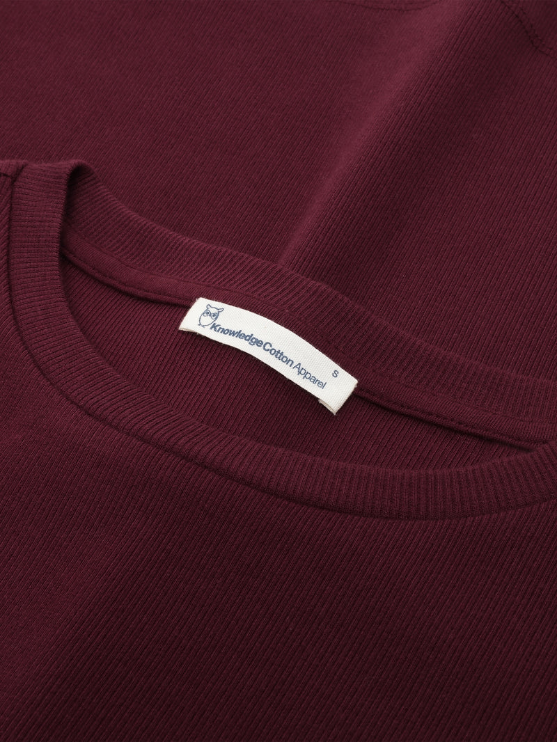 KnowledgeCotton Apparel - WMN Rib t-shirt T-shirts 1281 Fig