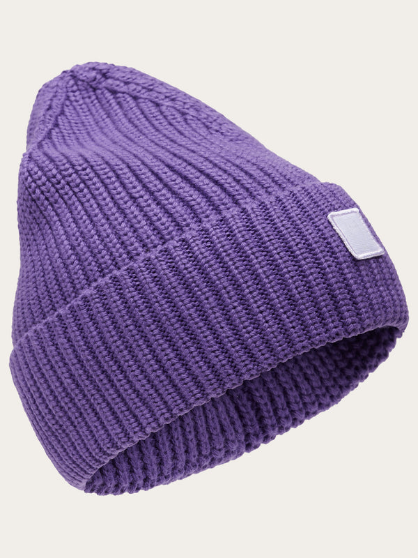 KnowledgeCotton Apparel - UNI Ribbing hat Hats 1276 Royal Purple