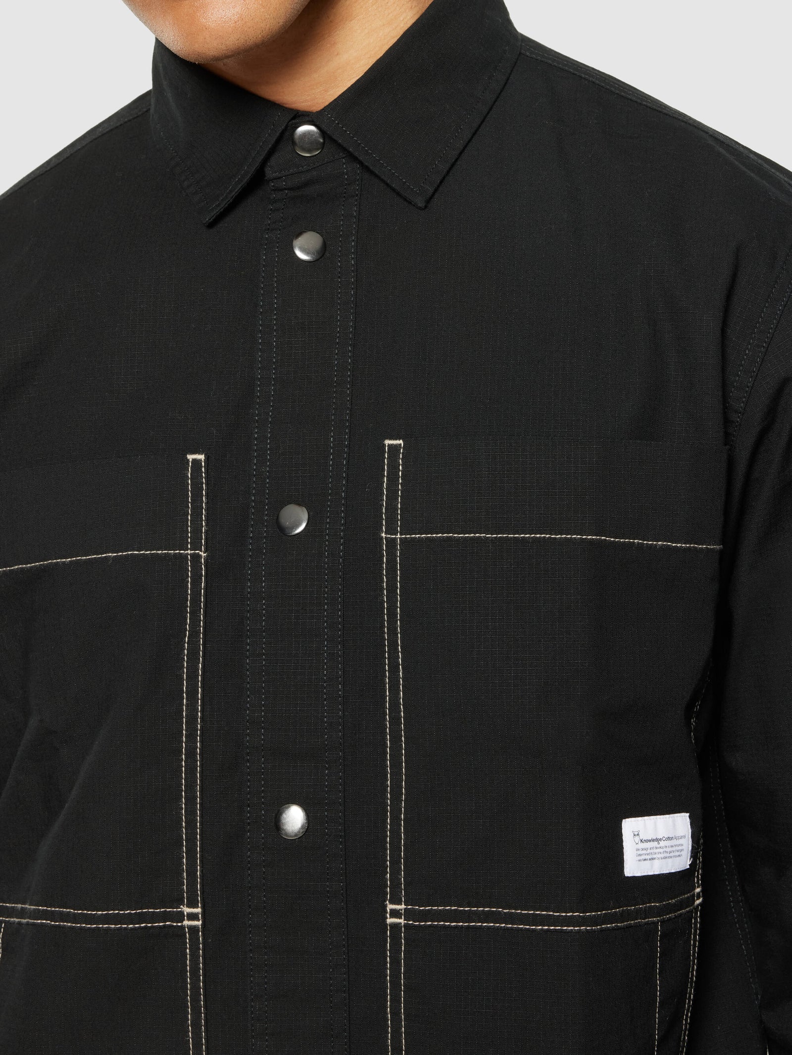 Buy Ripstop overshirt - GOTS/Vegan - Black Jet - from