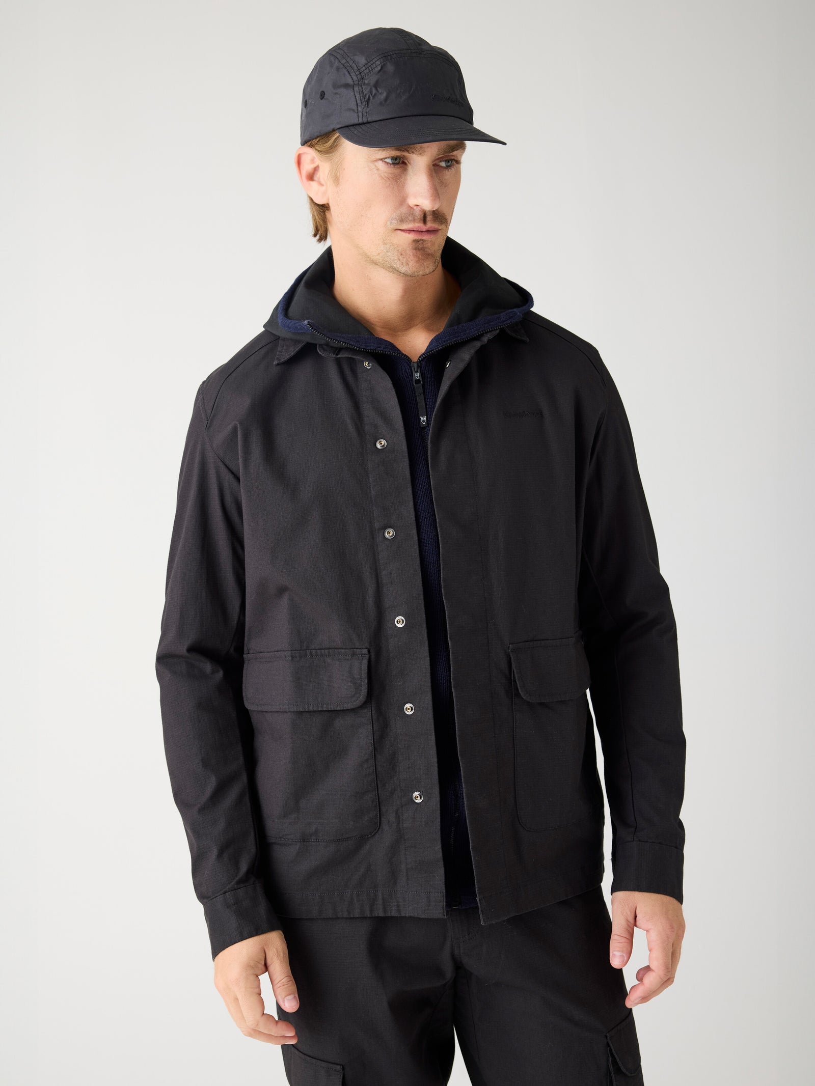 Ripstop overshirt - GOTS/Vegan - Black Jet