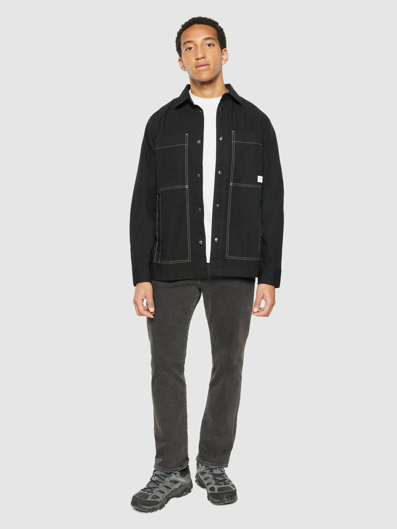 Ripstop overshirt - GOTS/Vegan - Black Jet