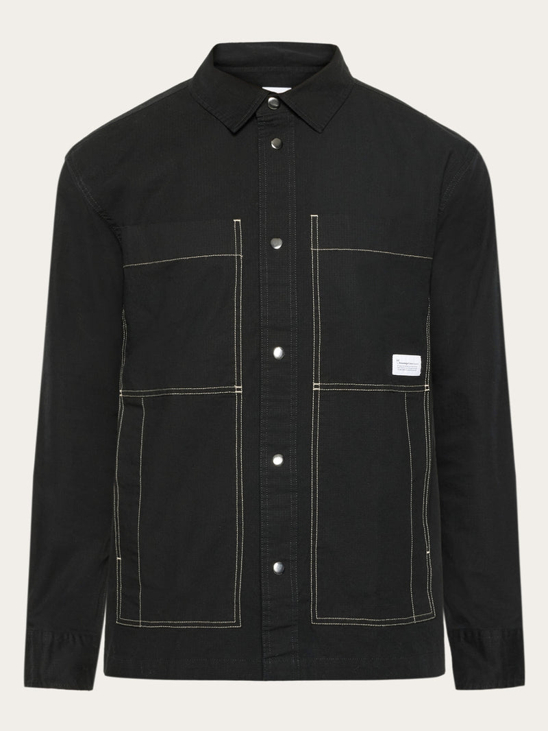 Ripstop overshirt - GOTS/Vegan - Black Jet