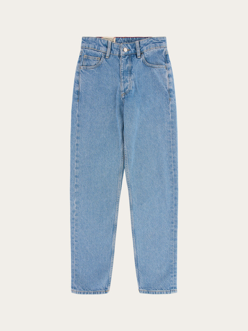 KnowledgeCotton Apparel - WMN STELLA tapered denim jeans light blue REBORN™ Denims 3050 Bleached Stonewash