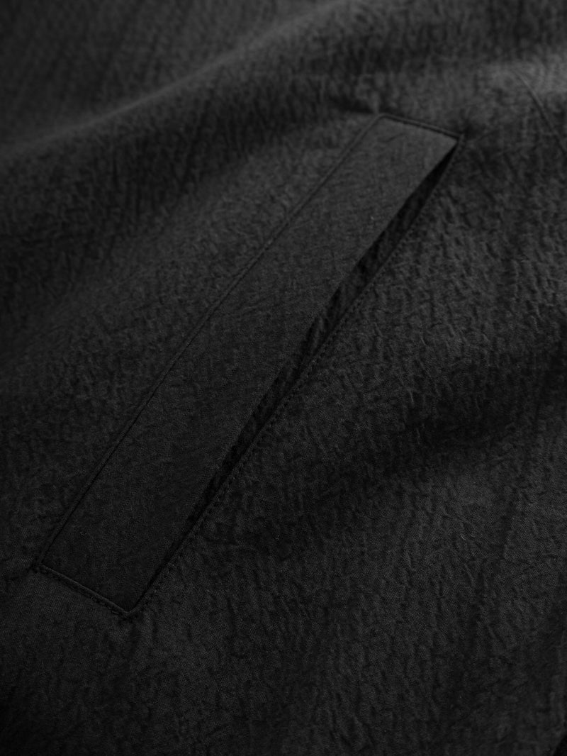 KnowledgeCotton Apparel - WMN Seersucker A-shape dress Dresses 1300 Black Jet