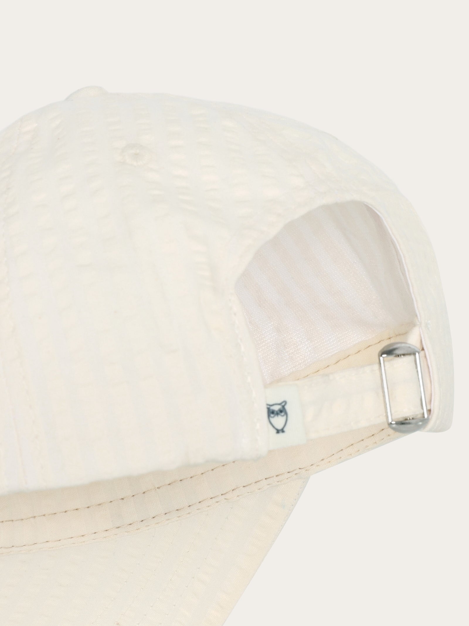 Seersucker cap - Egret
