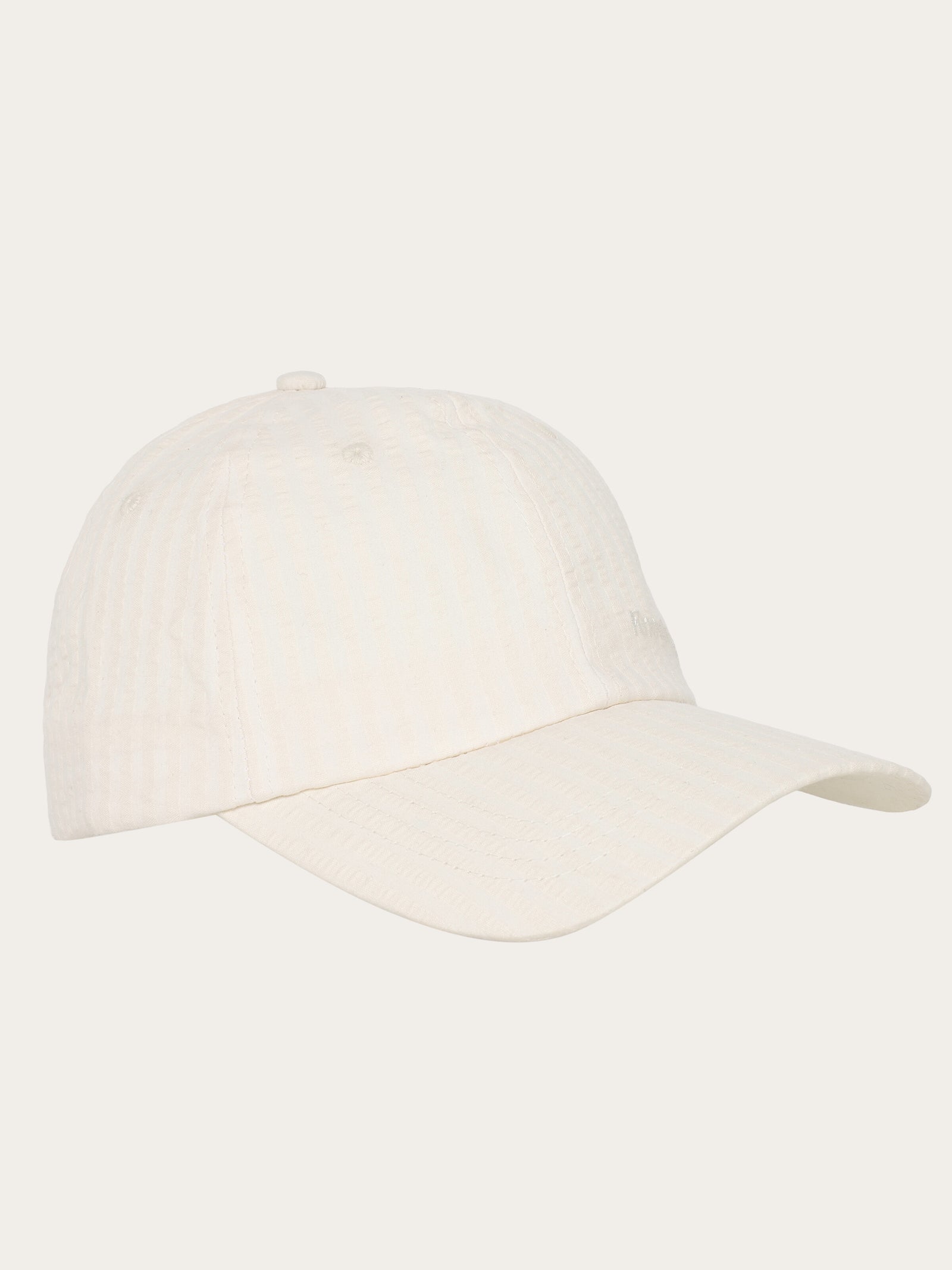 Seersucker cap - Egret