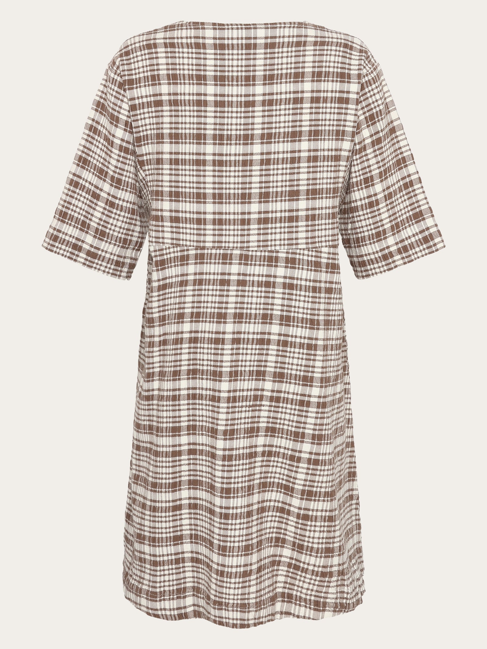 Seersucker check tunica dress - GOTS/Vegan