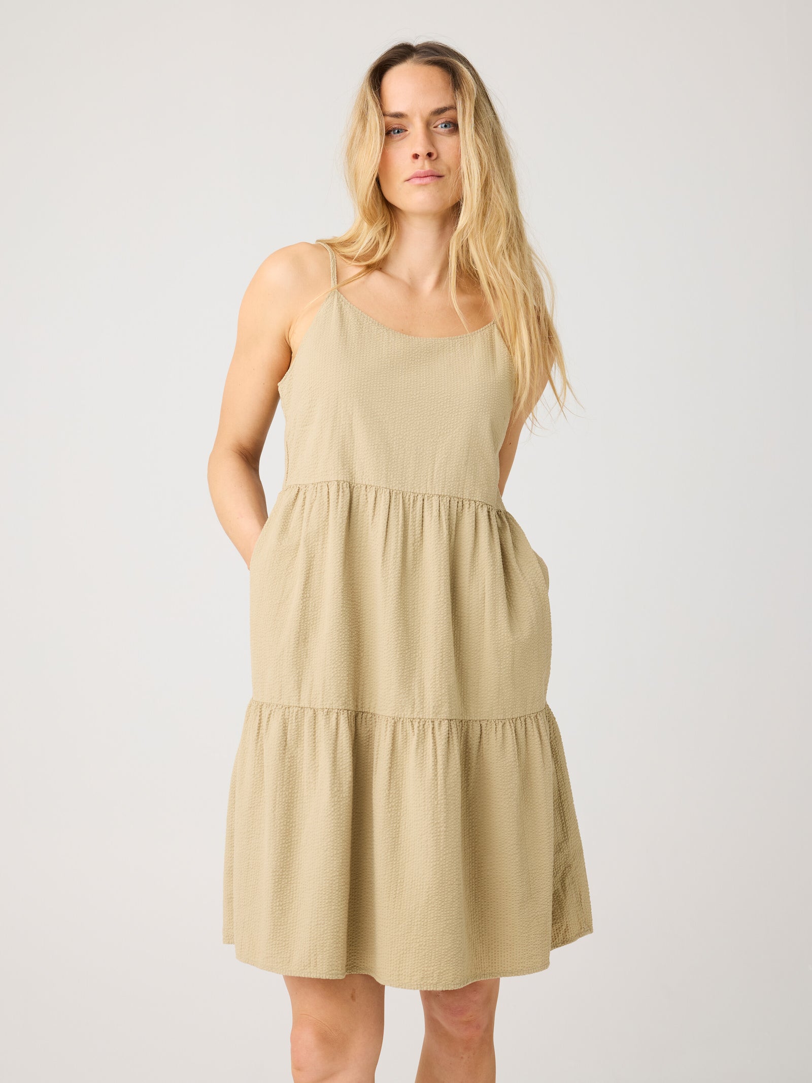 seersucker dresses for women KnowledgeCotton Apparel Women's Strap Dress Size:2S-2M-SL collection-Jenny Lind do not bleach Find Your Perfect Prom
