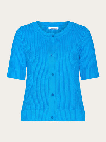 [COSYHARU公式] Cardigan-Style Short Sleeve Knit Museum Semi-Over Short Sleeve Cardigan - COSYHARU | 60