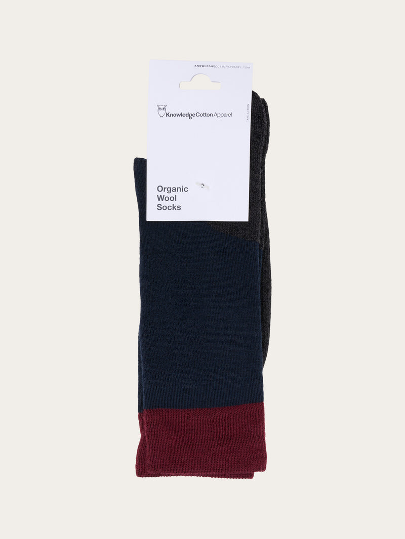 KnowledgeCotton Apparel - MEN Single pack hiking wool sock Socks 1364 Rhubarb