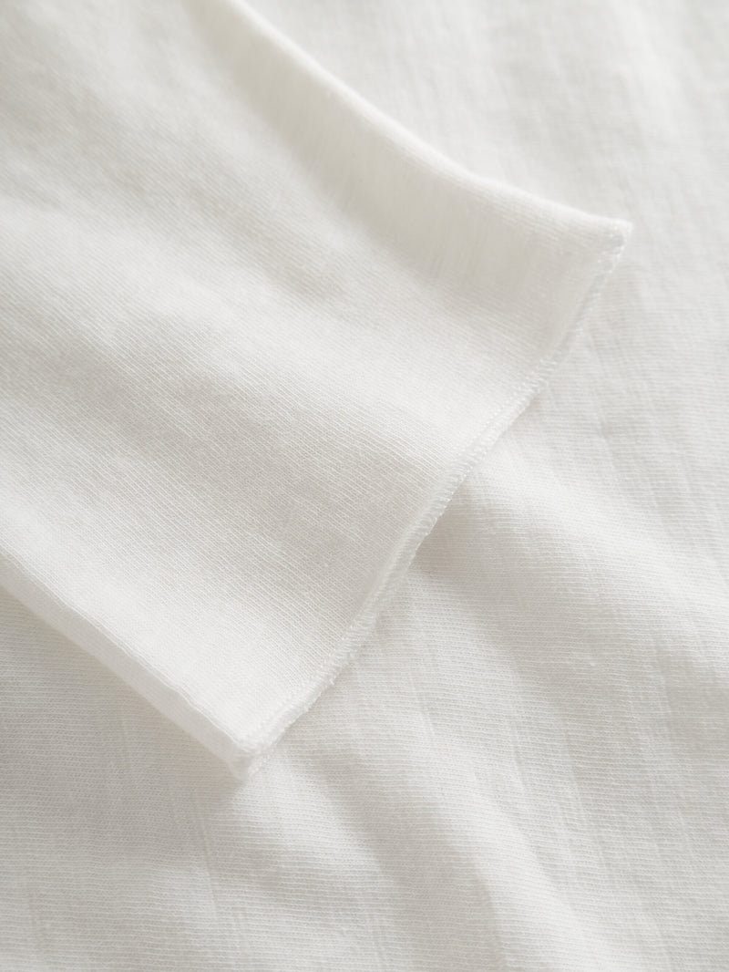 KnowledgeCotton Apparel - WMN Slub long sleeved tee T-shirts 1334 Snow White