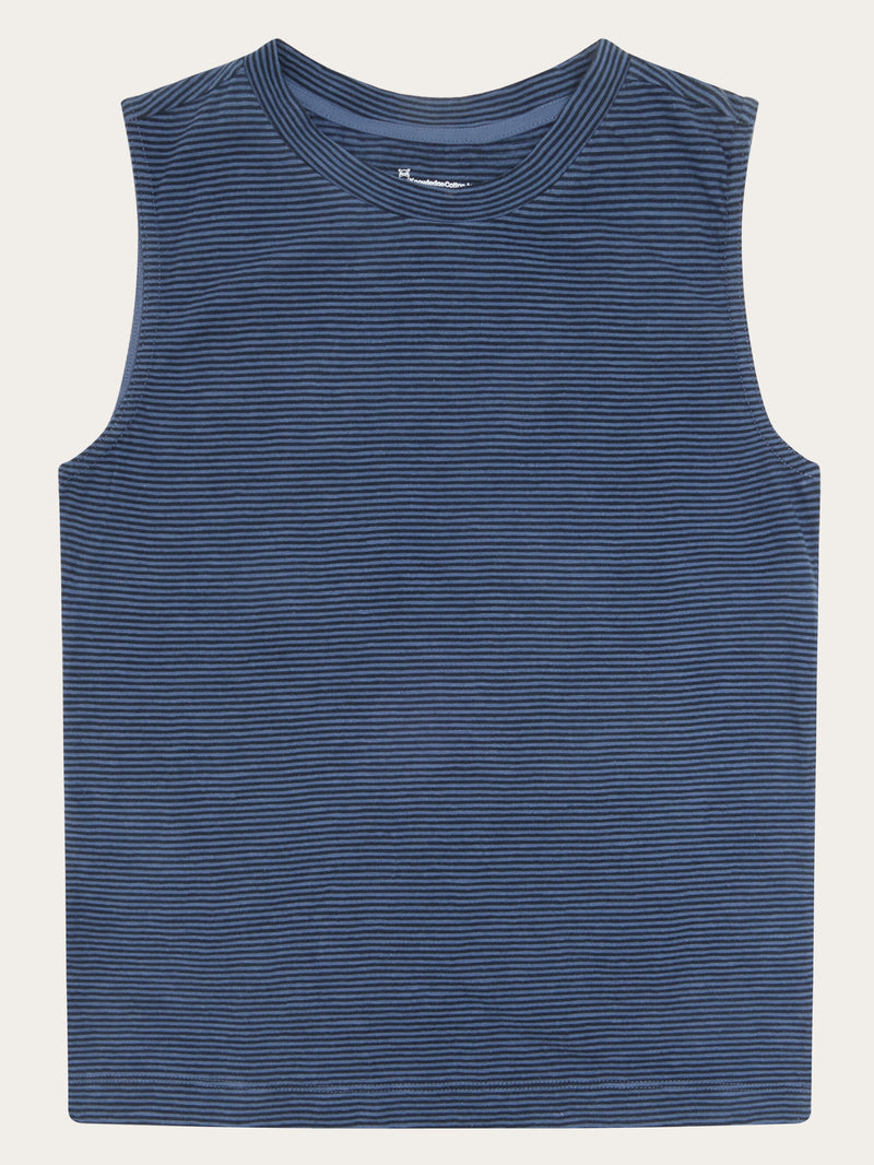 KnowledgeCotton Apparel - WMN Slub tanktop - GOTS/Vegan T-shirts 8036 Navy