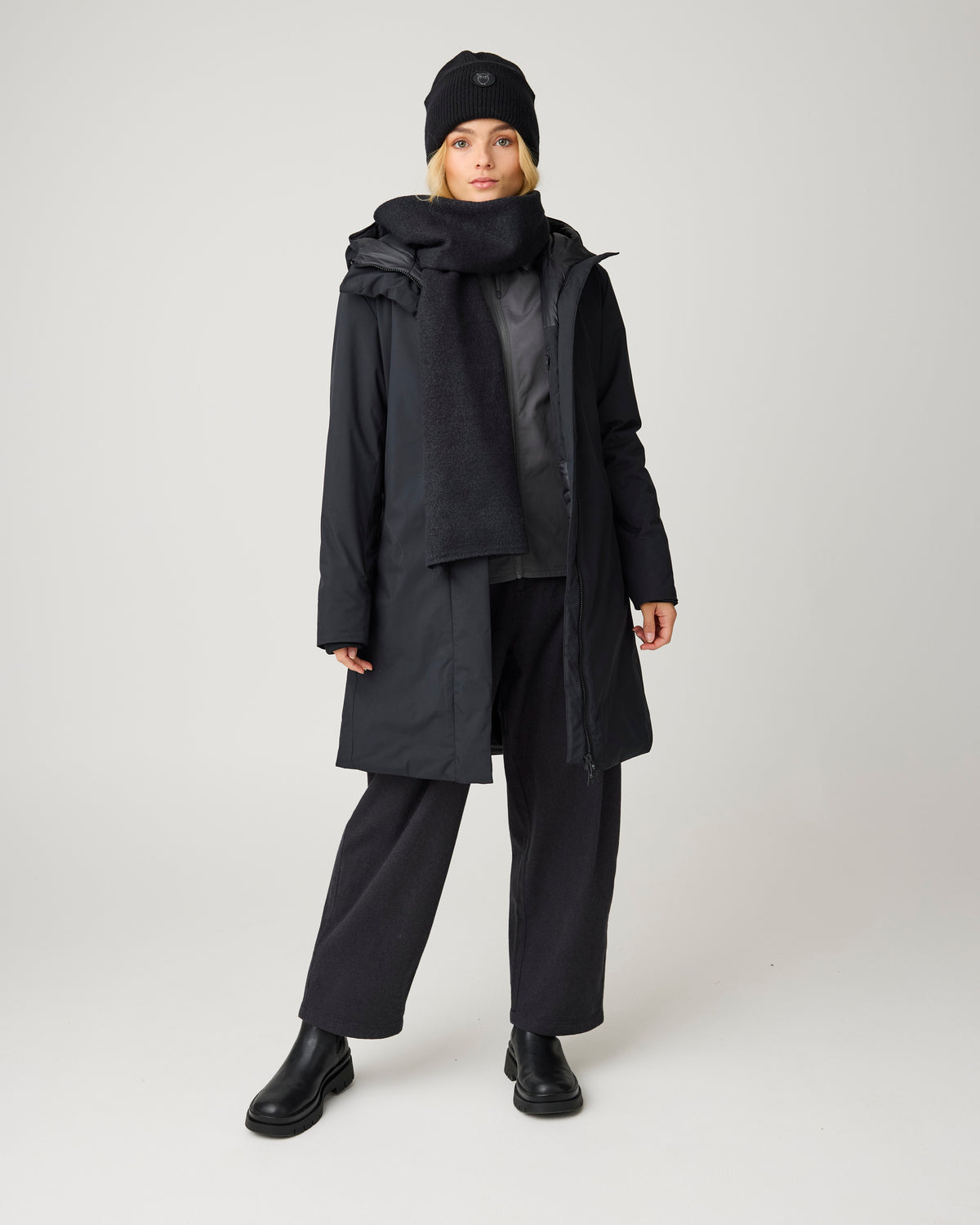 KnowledgeCotton Apparel - WMN Soft Shell Parka Jackets 1300 Black Jet