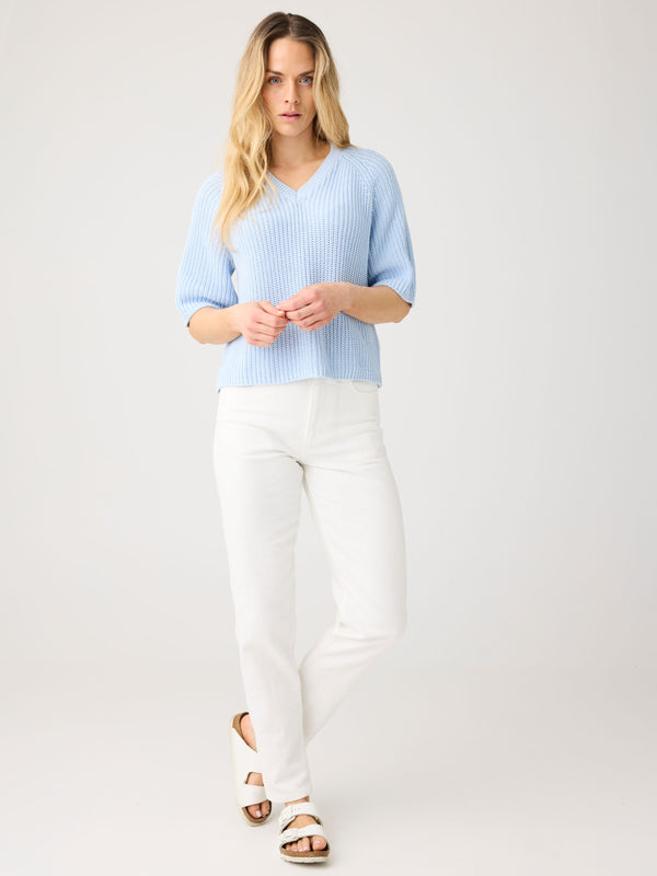 KnowledgeCotton Apparel - WMN Stella slim twill pants Pants 1387 Egret