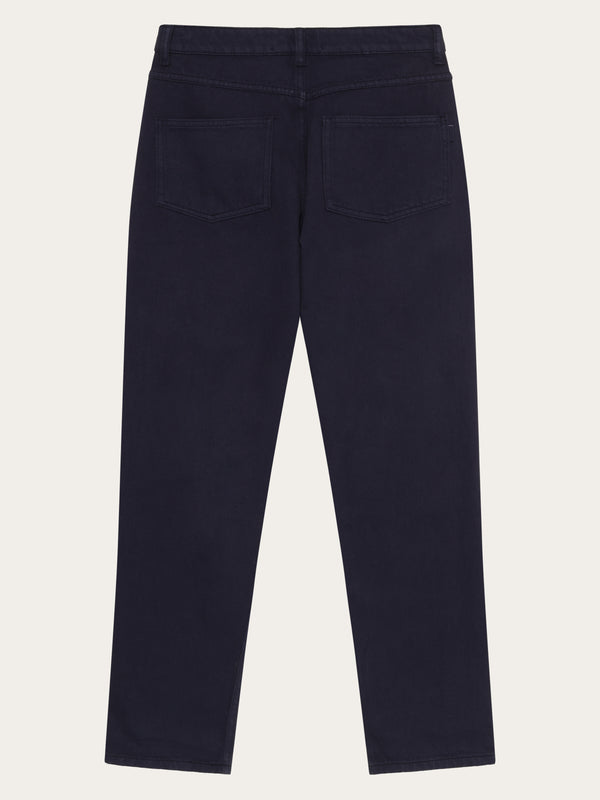 KnowledgeCotton Apparel - WMN Stella slim twill pants Pants 1412 Night Sky