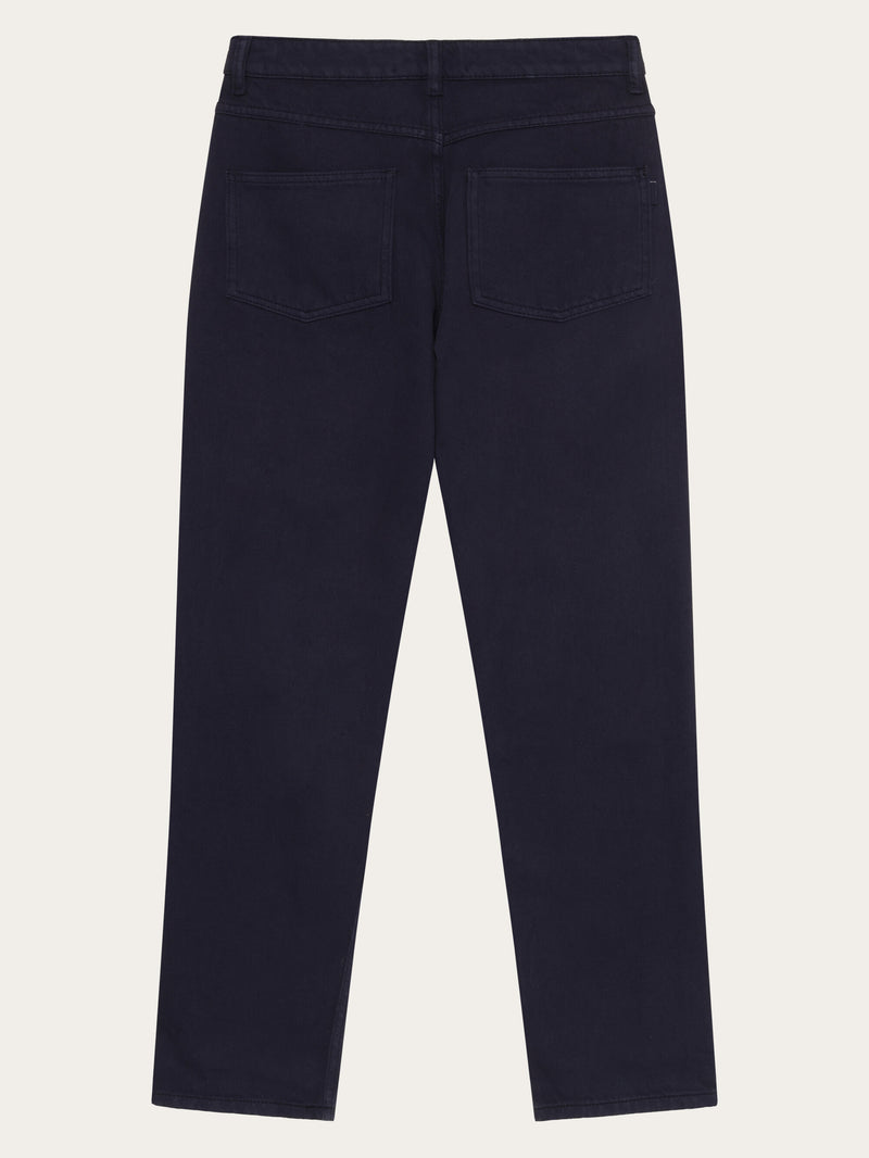 KnowledgeCotton Apparel - WMN Stella slim twill pants Pants 1412 Night Sky