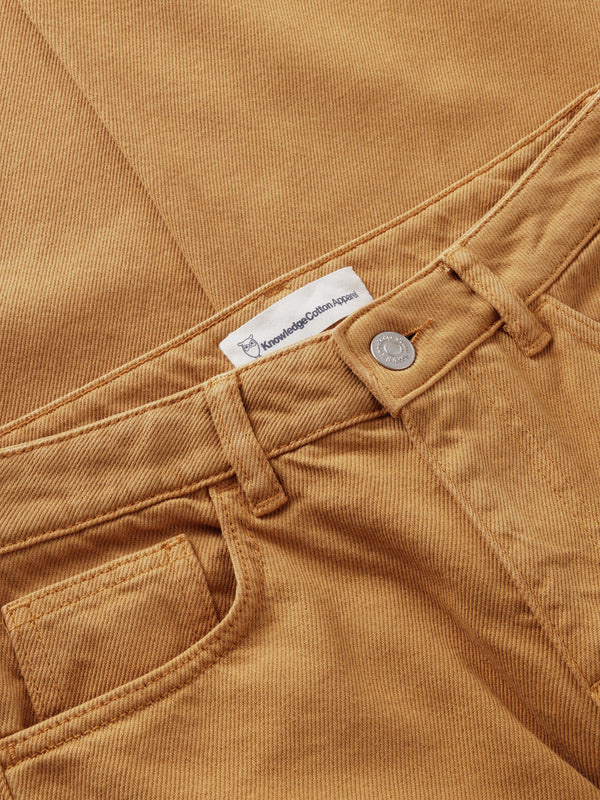 KnowledgeCotton Apparel - WMN Stella slim twill pants Pants 1484 Apple Cinnamon